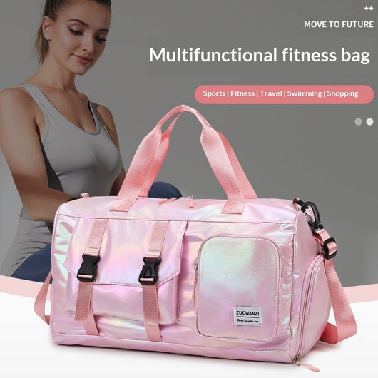 Bolsa de Yoga y Fitness Perlada Multicolor con Compartimento Seco-Húmedo