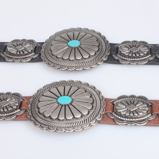 Cinturón Retro Ancho para Mujer con Accesorios Denim - Image 4