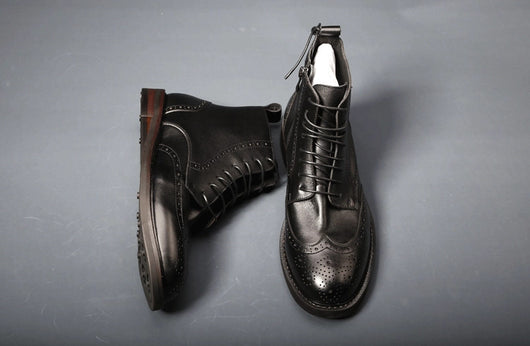 Botas de Cuero Casual para Hombre con Suela Gruesa y Estilo Moderno - Image 9