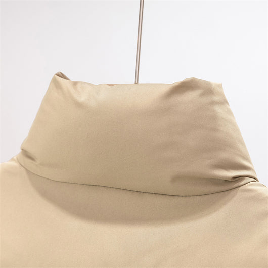 Chaleco Acolchado de Plumón para Mujer con Cuello Alto Grueso y Cálido - Image 26