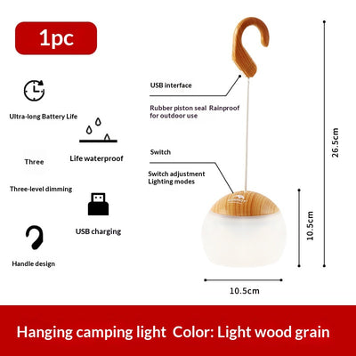 Lámpara LED Recargable para Camping - Iluminación Regulable de Larga Duración - Image 11