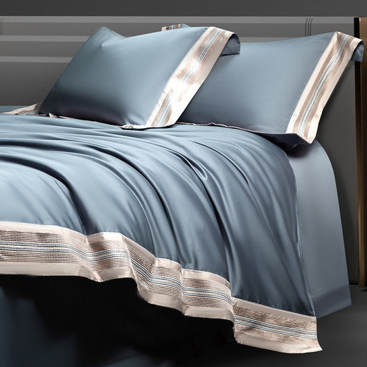 Juego de Cama 4 Piezas Algodón Puro Satinado con Bordados - Image 4