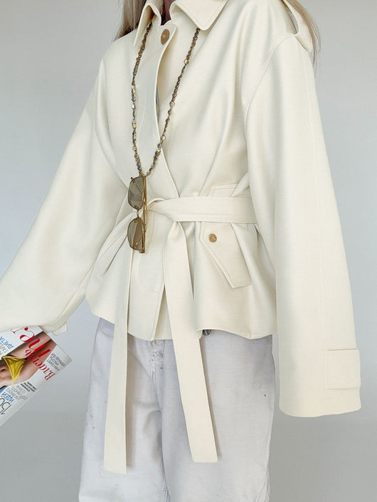 Cardigan Trench Coat Manga Larga con Diseño Elegante - Image 11