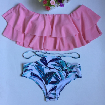 Bikini Asimétrico con Volantes Estampado - Traje de Baño Sexy y Moderno - Image 6