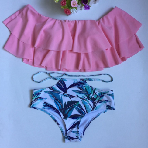 Bikini Asimétrico con Volantes Estampado - Traje de Baño Sexy y Moderno - Image 6