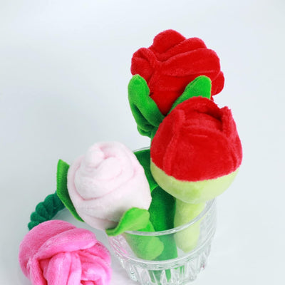 Juguete Masticable Resistente para Perros - Peluche Flor Rosa Suave - Image 12