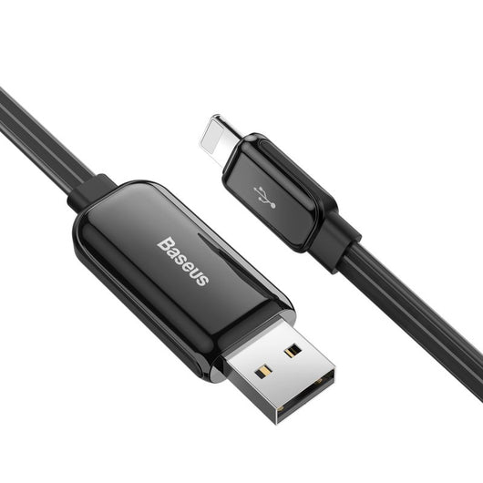Cable USB Baseus Plano Luminoso 2.4A - Carga Rápida y Sincronización para iPhone - Image 5