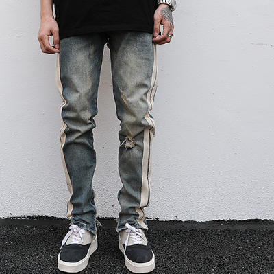 Pantalón Denim Retro Desgastado - Image 7