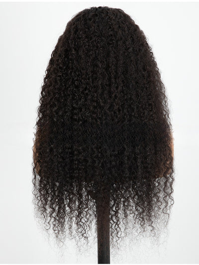 Peluca Frontal de Encaje con Rizos Suaves, Cabello Negro Largo y Voluminoso - Image 3