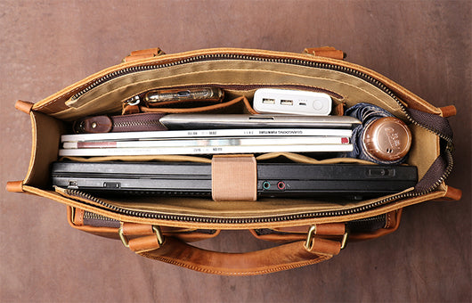 Portafolio Ejecutivo de Cuero Vacuno Vintage para Hombre - Image 9