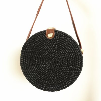 Bolsa Tejida de Ratán Multicolor - Image 3