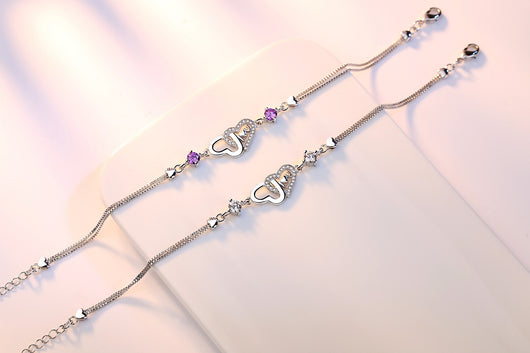 Pulsera de Corazón en Plata 925 con Circonitas - Image 4