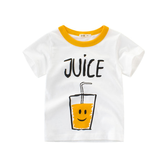 Camiseta Infantil de Verano para Niño - Manga Corta Básica