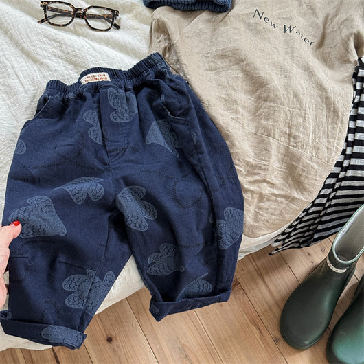 Pantalones Casuales de Algodón Lavado para Niños - Image 5