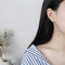 Elegant Micro Diamond Long Chain Tassel Zircon Earrings Plateado