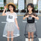 Vestido Casual de Malla con Letras para Niñas