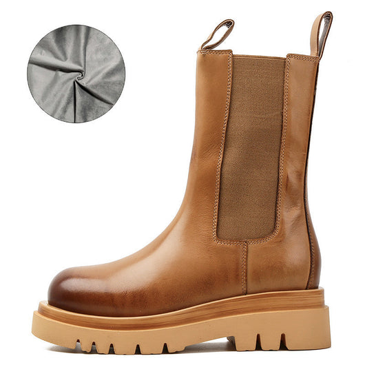 Botas Martin Mujer Plataforma Alta Estilo Británico Industrial - Image 14