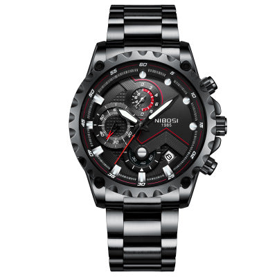 Reloj de Cuarzo NIBOSI Tres Esferas Seis Agujas - Diseño Deportivo Multifunción - Image 6