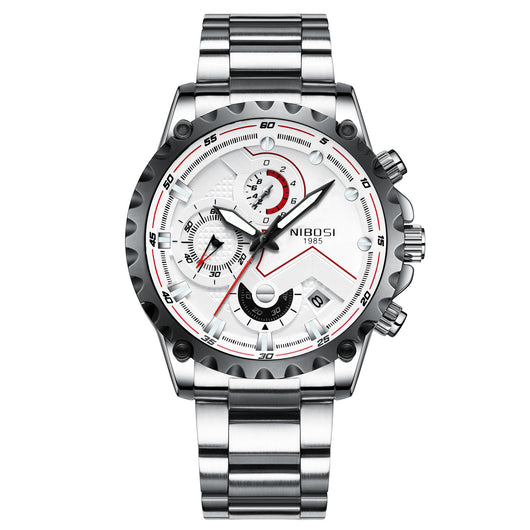 Reloj de Cuarzo NIBOSI Tres Esferas Seis Agujas - Diseño Deportivo Multifunción - Image 8