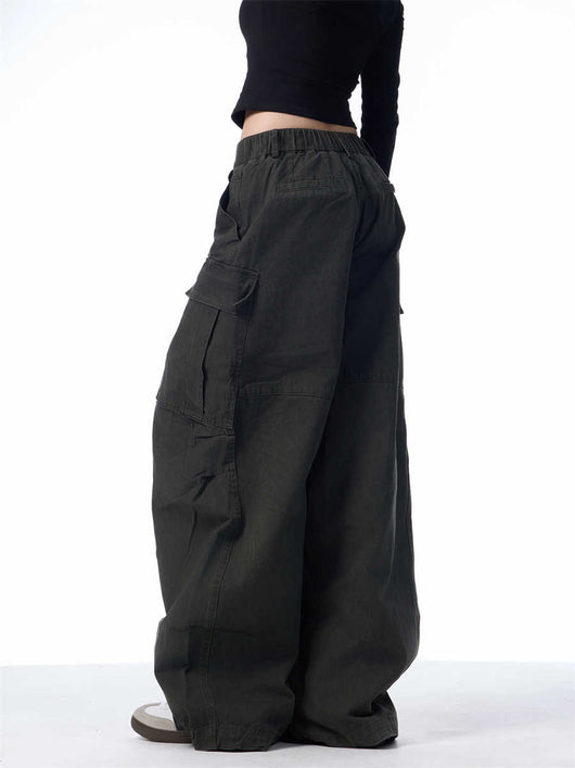 Pantalones Cargo Holgados para Mujer con Bolsillos Múltiples - Image 8