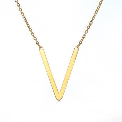 Collar Inicial Acero Inoxidable Chapado en Oro Rosa - Image 116
