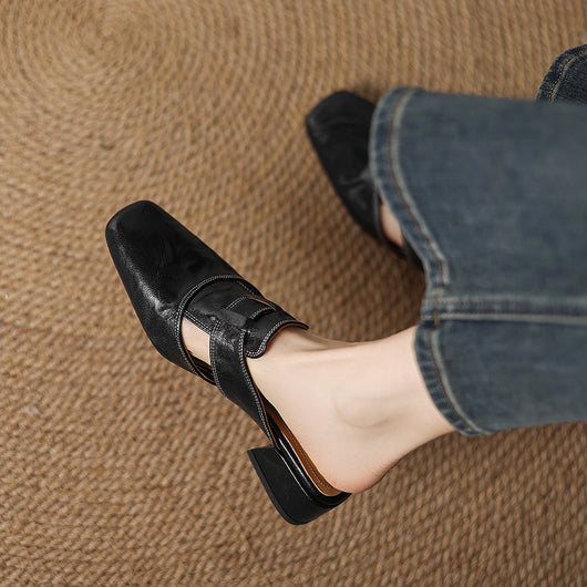 Sandalias Retro Mujer Tacón Bajo Grueso - Cómodas para Verano - Image 4