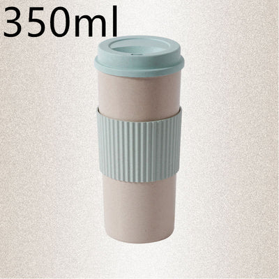 Taza Térmica Reutilizable de Fibra de Trigo con Tapa - Vaso Aislante para Café y Viajes - Image 6