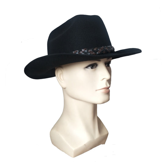 Sombrero Vaquero Occidental de Fieltro Lana - Gorro Jazz Elegante - Image 5