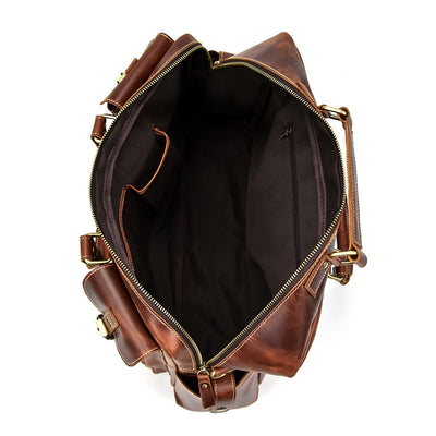 Bolsa Mensajera de Cuero Genuino Estilo Retro con Gran Capacidad para Hombre - Image 6