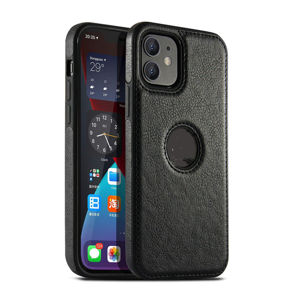 Funda Protectora de Cuero para Celular - Diseño Líneas de Auto Anti Caídas