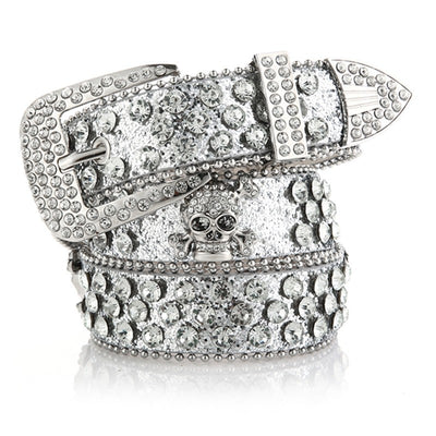 Cinturón Vaquero para Mujer con Calavera y Strass - Image 4