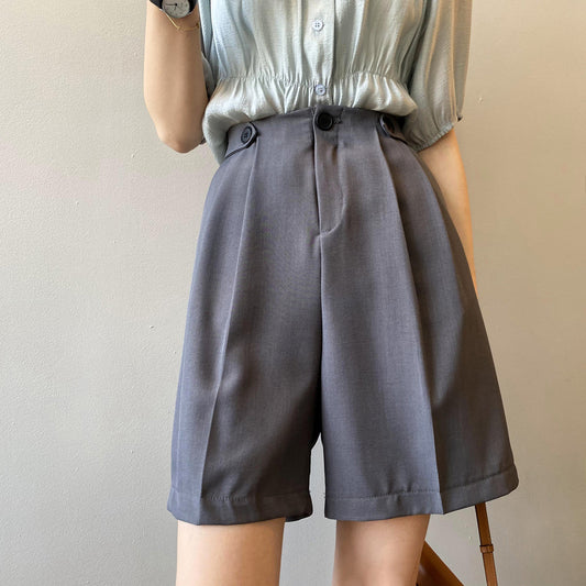 Pantalones Anchos Estilo Coreano con Drapeado Fluido
