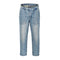 Hip-Hop Vintage Light Blue Retro Dad Jeans with Utility Details