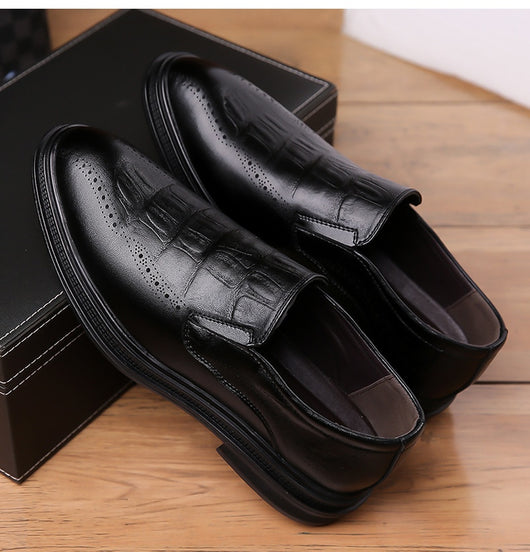Zapatos de Cuero Puntiagudos Estilo Británico para Hombre - Image 22