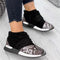 Tenis Casuales para Mujer con Estampado de Serpiente y Cordones