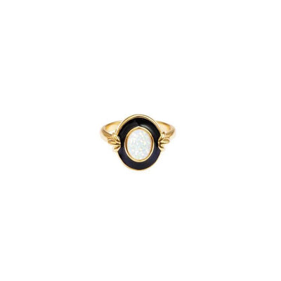 Anillo de Plata 925 con Baño de Oro 18K Diseño Ovalado Elegante - Image 3