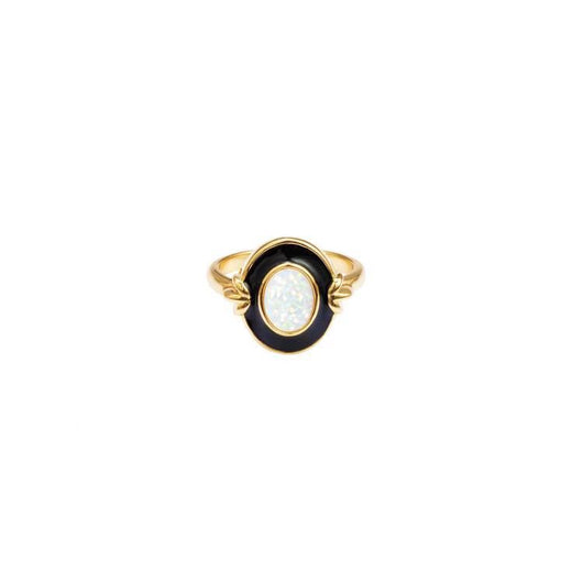 Anillo de Plata 925 con Baño de Oro 18K Diseño Ovalado Elegante - Image 3