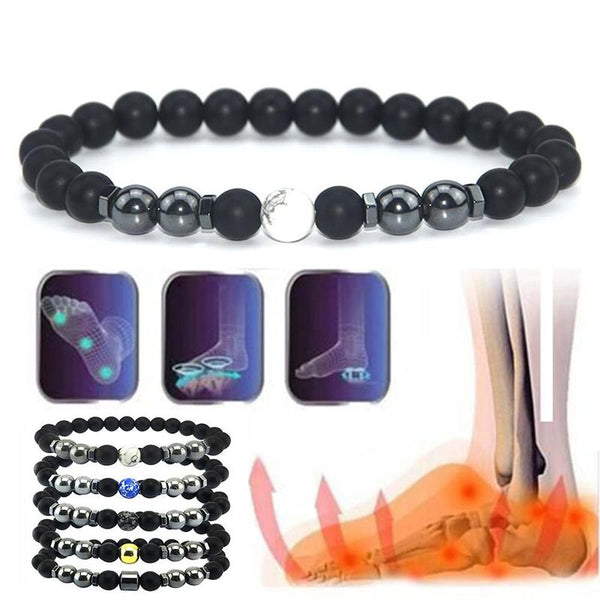 Pulsera de Hematita Negra y Ojo de Tigre con Propiedades Magnéticas para Hombre y Mujer
