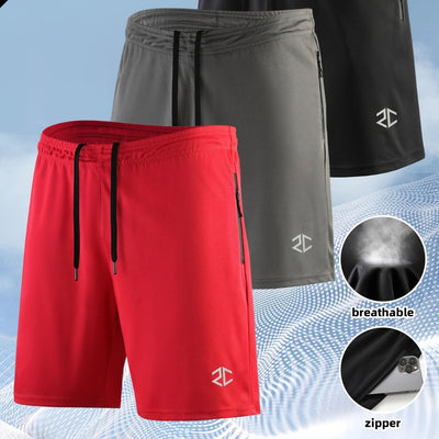 Shorts Deportivos Hombre Secado Rápido con Bolsillos Cremallera - Image 3