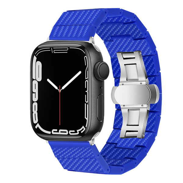 Correa de Reloj Tejida en Carbono con Textura Premium