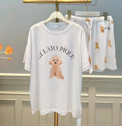 Pijama Estival Adorable con Estampado de Perrito para Mujer - Image 8