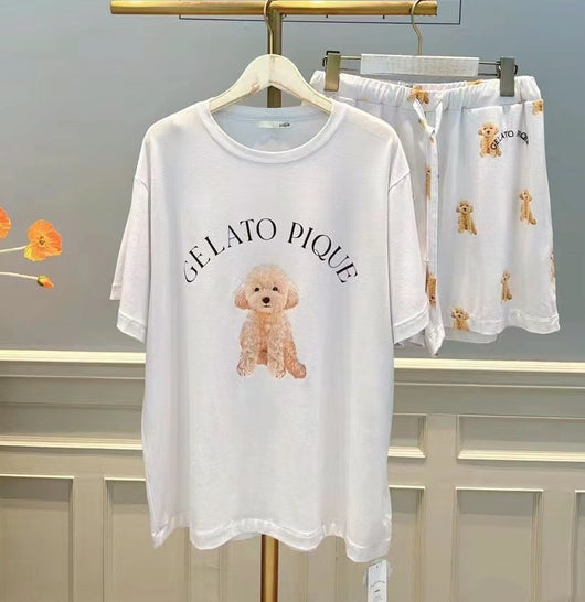 Pijama Estival Adorable con Estampado de Perrito para Mujer - Image 8