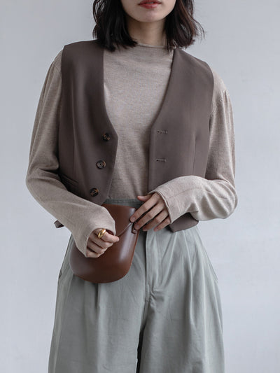 Blusa Ajustada de Cuello Alto en Punto - Image 32