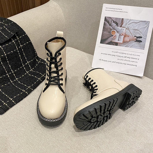 Botas Cortas de Tacón Grueso para Otoño - Versátiles y Elegantes - Image 6