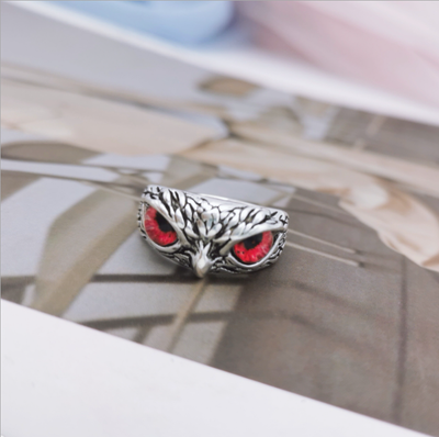 Anillo Vintage Ojo de Demonio Búho para Mujer - Joya Retro Plateada - Image 8