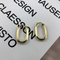 Aretes Dorados en U Oversize