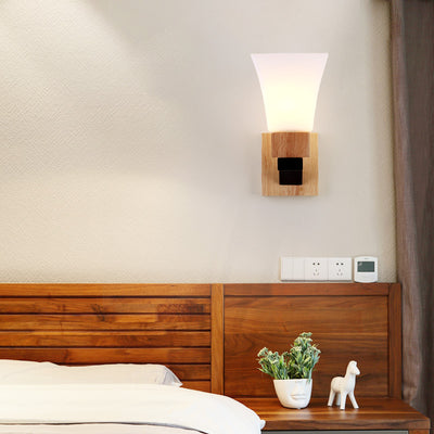 Lámpara de Madera Maciza con Diseño Contemporáneo - Image 2