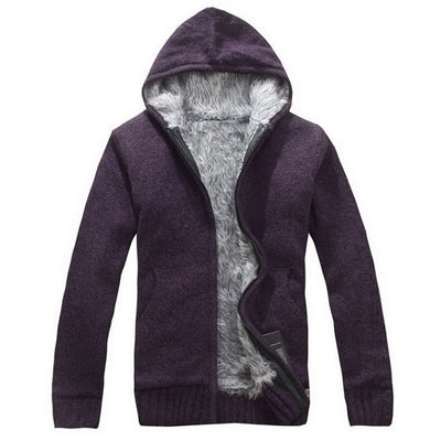 Cardigan con Capucha Coreano Slim Fit en Punto - Image 7