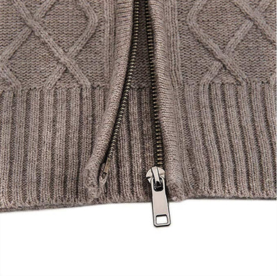 Cardigan de cuello alto con cierre y mangas largas - Image 2