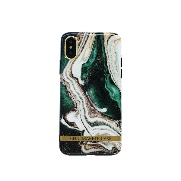 Funda Marmolada Verde Tinta para iPhone 78plus - Acabado Brillante Suave